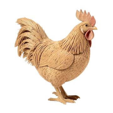 Popovich Sisal Rooster With Raffia Tail