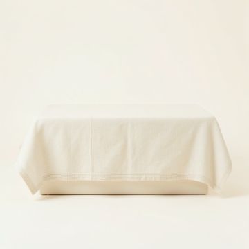Elm Branch Flat Bed Sheet - Cream (synthetic illustration; no displayed measurements)