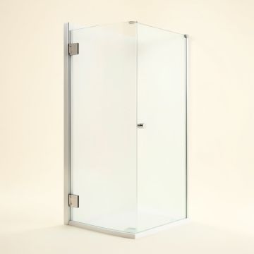 Aqua 48 '' W X 58 '' H Hinged Semi-Frameless Tub Door (synthetic illustration; no displayed measurements)