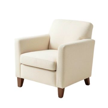Beber Upholstered Parsons Chair In Ivory