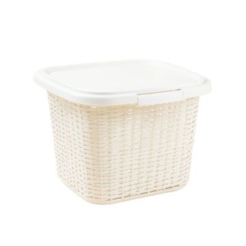 Olive Bend Laundry Hamper - White