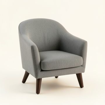 Dune Brook Upholstered Armchair - Gray (synthetic illustration; no displayed measurements)