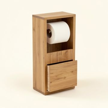 Freestanding Toilet Paper Holder With Storage And Drawer (synthetic illustration; no displayed measurements)