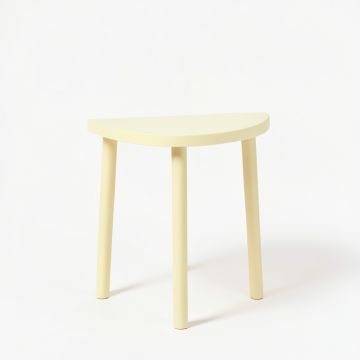 Summit Arc Compact Balcony Table - Cream (synthetic illustration; no displayed measurements)