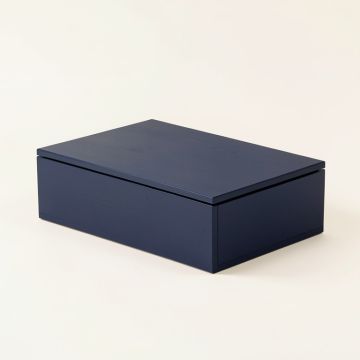 Rowan Bridge Desktop Monitor Riser - Navy (synthetic illustration; no displayed measurements)
