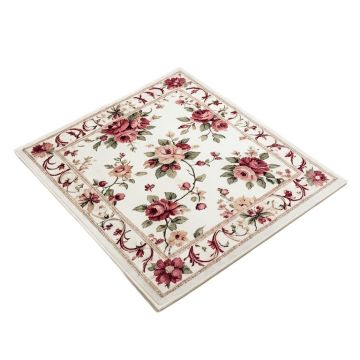 Plattsmouth Floral Plum/White Area Rug