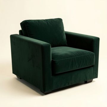 Clovis Velvet Square Arm Loveseat (synthetic illustration; no displayed measurements)