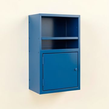 Flint Bridge Wall-Mounted Entry Cabinet - Blue (synthetic illustration; no displayed measurements)