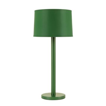 Vale Dale Floor Lamp With A Plain Fabric Shade - Green