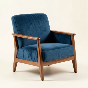 Birch Branch Upholstered Armchair - Blue (synthetic illustration; no displayed measurements)
