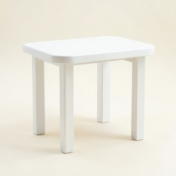 Flint Arc Compact Balcony Table (synthetic illustration; no displayed measurements)