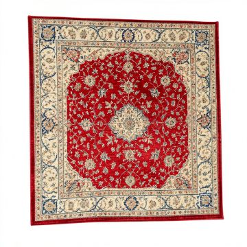 Crook Oriental Bright Red/Beige/Blue Area Rug (synthetic illustration; no displayed measurements)