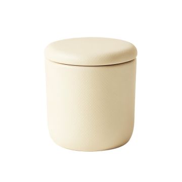 Pine Bend Storage Canister With Lid - Cream