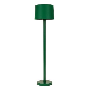 Aspen Crossing Floor Lamp With A Plain Fabric Shade - Green