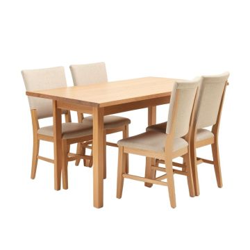 Haderslev Butterfly Leaf Rubberwood Solid Wood Dining Set