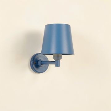 Wren Bend Wall Sconce Mounted On A Plain Wall - Blue (synthetic illustration; no displayed measurements)