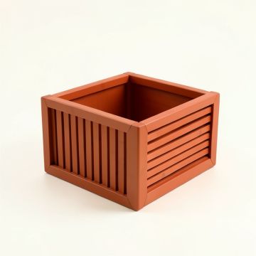 Holly Crest Empty Furniture-Style Litter Enclosure - Terracotta (synthetic illustration; no displayed measurements)