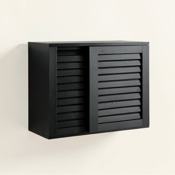 Pine Crossing Wall-Mounted Entry Cabinet - Black (synthetic illustration; no displayed measurements)