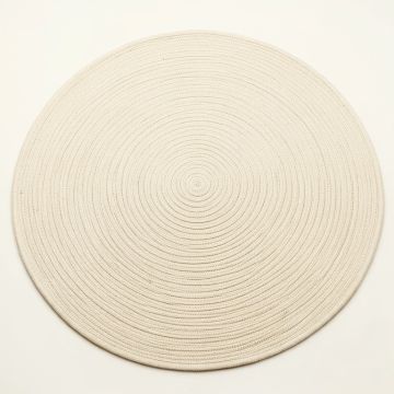 Linden Crest Round Area Rug - Cream (synthetic illustration; no displayed measurements)