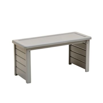 Willow Branch Narrow Outdoor Storage Bench - Gray