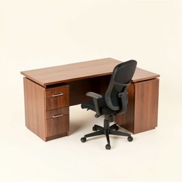 Eleta Solid Wood Desk And Chair Set (synthetic illustration; no displayed measurements)