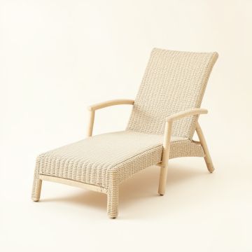 Cove Bend Outdoor Lounge Chair - Cream (synthetic illustration; no displayed measurements)