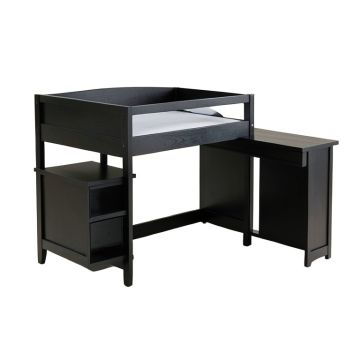 Kalea Twin Loft Bed With Shelves And Desk