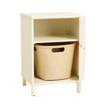 Juniper Canyon Freestanding Pull-Out Hamper Cabinet - Ivory (synthetic illustration; no displayed measurements)