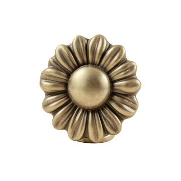 Solid Brass Sunflower Push Button