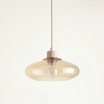 Dune Crest Pendant Light Suspended From One Plain Cable - Beige (synthetic illustration; no displayed measurements)
