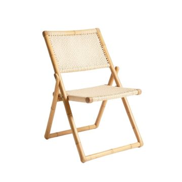 Sage Bridge Folding Outdoor Chair - Ivory