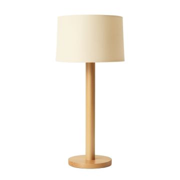 Sage Arc Floor Lamp With A Plain Fabric Shade - Beige