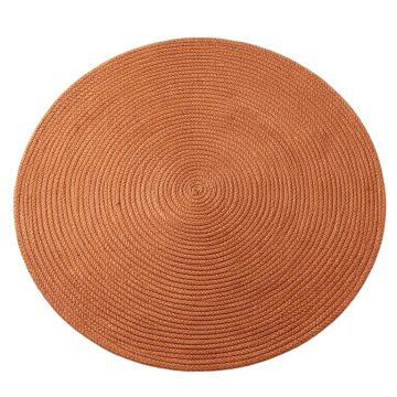 Sage Bend Round Area Rug - Terracotta