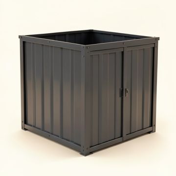 5 Ft. 2 In . W X 3 Ft. 4 In . D Metal Horizontal Garbage Shed (synthetic illustration; no displayed measurements)