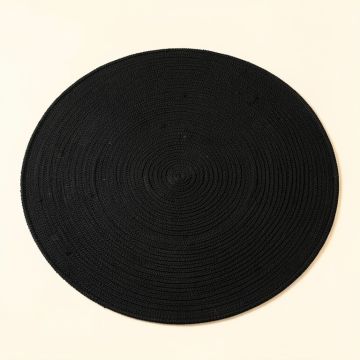 Laurel Bridge Round Area Rug - Black (synthetic illustration; no displayed measurements)