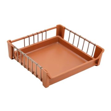 Elm Dell Empty Under-Desk Cable Tray - Terracotta