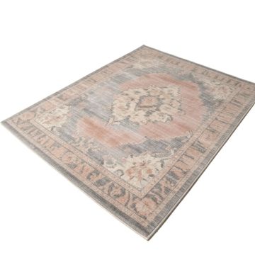Skye Oriental Blush/Gray Area Rug
