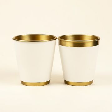 Aiden 2 Piece Metal Pot Planter Set (synthetic illustration; no displayed measurements)