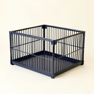 Heath Branch Empty Furniture-Style Pet Crate - Navy (synthetic illustration; no displayed measurements)
