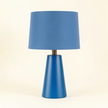 Aspen Canyon Table Lamp With A Plain Fabric Shade - Blue (synthetic illustration; no displayed measurements)