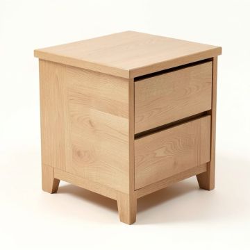 2 - Drawer Nightstand In Light Brown (synthetic illustration; no displayed measurements)