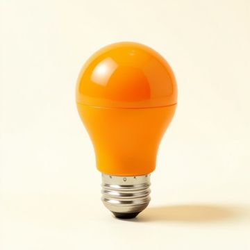 25 Watt Equivalent Orange E12/Candelabra Led Light Bulb (synthetic illustration; no displayed measurements)