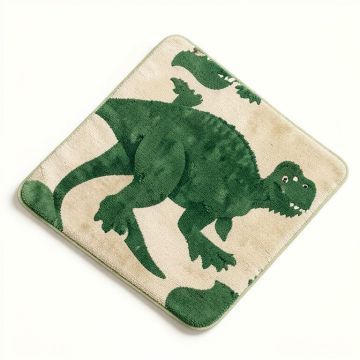 Dinosaurs Cartoon Of Colorful Different Dinosaur Silhouette Bath Rug (synthetic illustration; no displayed measurements)