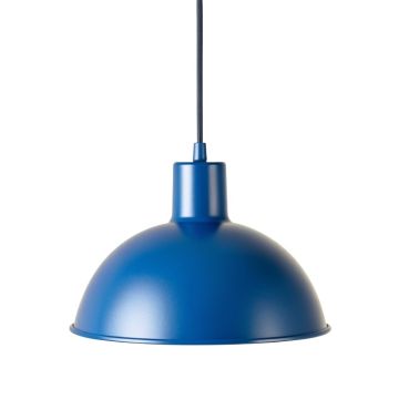 Fern Bend Pendant Light Suspended From One Plain Cable - Blue (synthetic illustration; no displayed measurements)