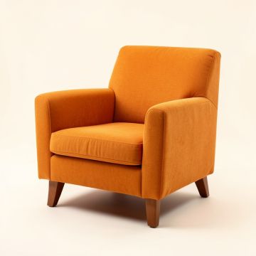 Shalanda Upholstered Arm Chair In Orange (synthetic illustration; no displayed measurements)