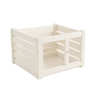 Spruce Arc Empty Furniture-Style Pet Crate - White