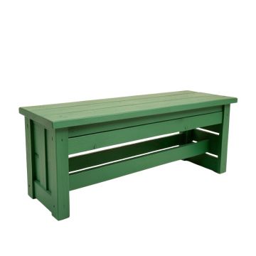 Brook Branch Narrow Outdoor Storage Bench - Green