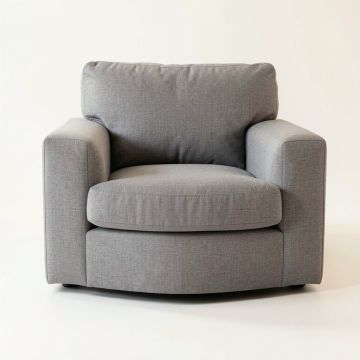 Reed Dale Upholstered Armchair - Gray (synthetic illustration; no displayed measurements)