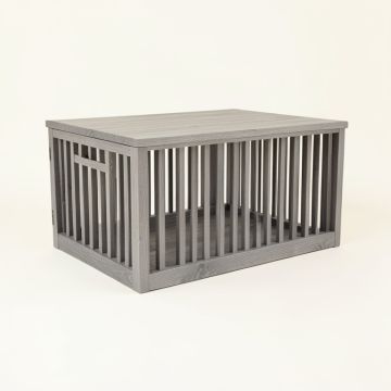 Cove Brook Empty Furniture-Style Pet Crate - Gray (synthetic illustration; no displayed measurements)