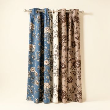 Mcwethy Floral Blackout Thermal Grommet Single Curtain Panel (synthetic illustration; no displayed measurements)